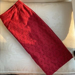 Jcrew lace pencil skirt